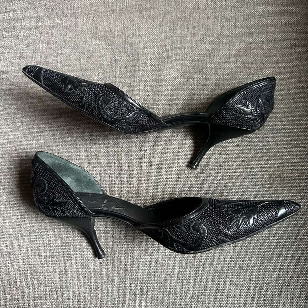 Vintage Miu Miu black western style d’orsay heels - Picture 5 of 7